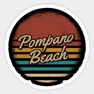 Pompano Beach Vintage Text Sticker